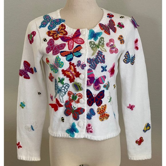 Vintage Michael Simon Sweater Butterfly 